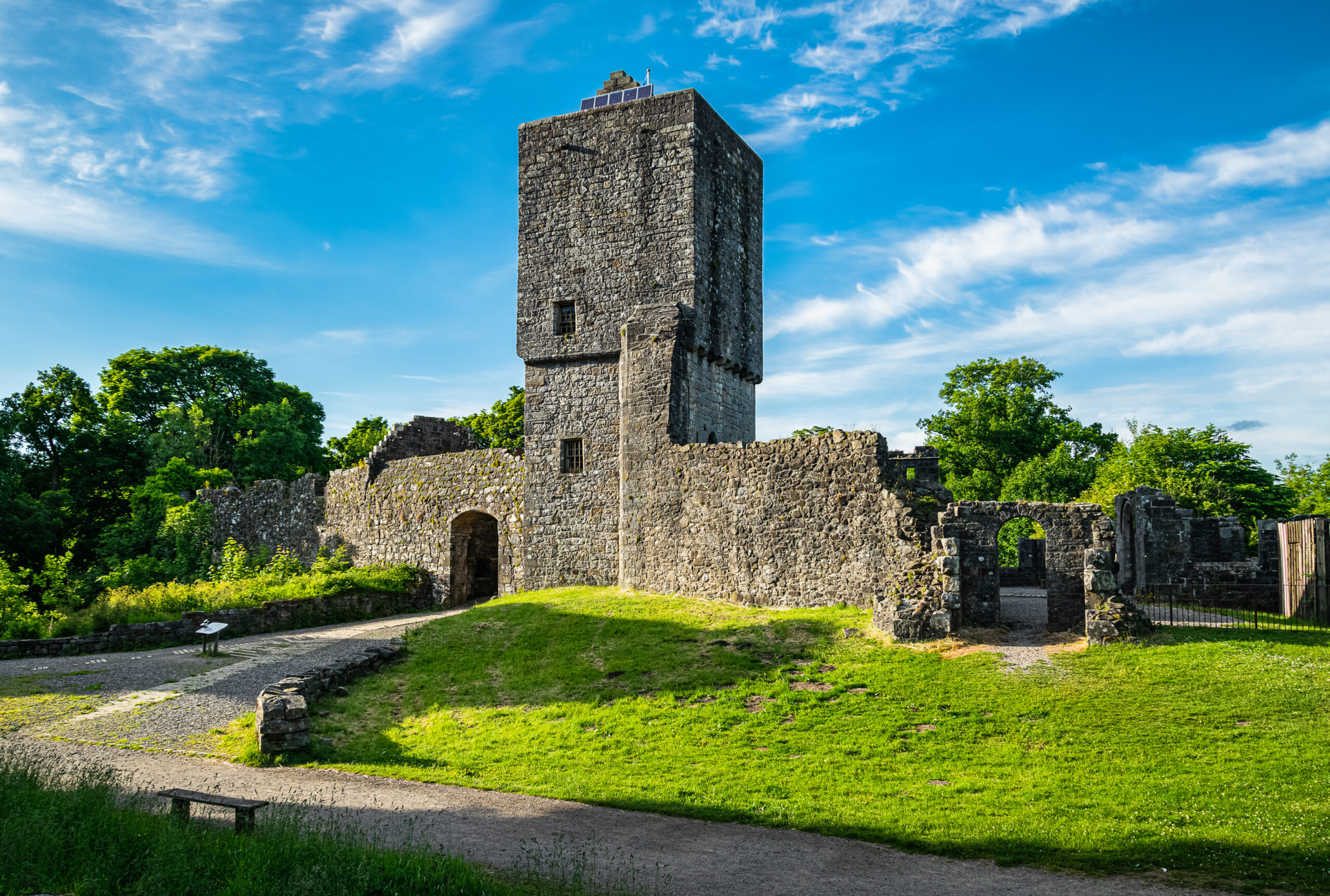 Ruins of 13th century Mugdock Castle, the stronghold of the Clan