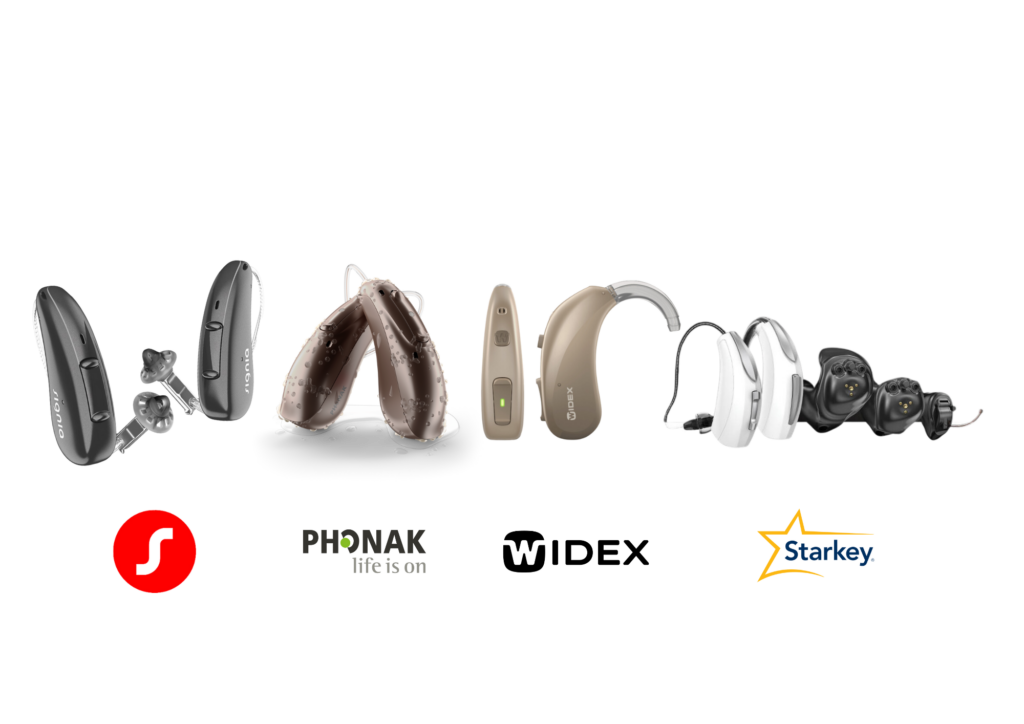 Signia,Phonak,Widex and Starkey hearing aids